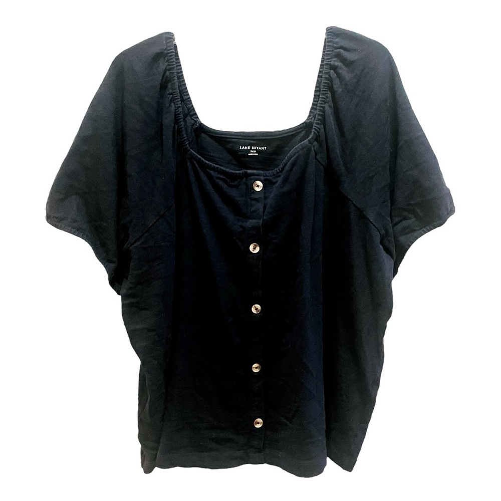 Lane Bryant Black Knit Blouse 26/28